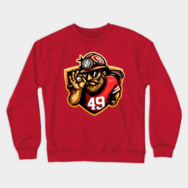 49ers Fan Art Crewneck Sweatshirt by HELLAHIGH TEEZ